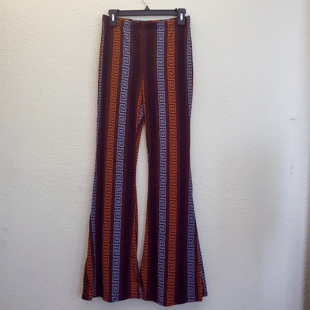 Bell Bottom Patterned Pants